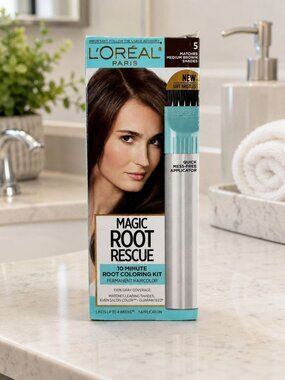 L'Oreal Paris Magic Root Rescue Permanent Hair Color, Medium Brown 5